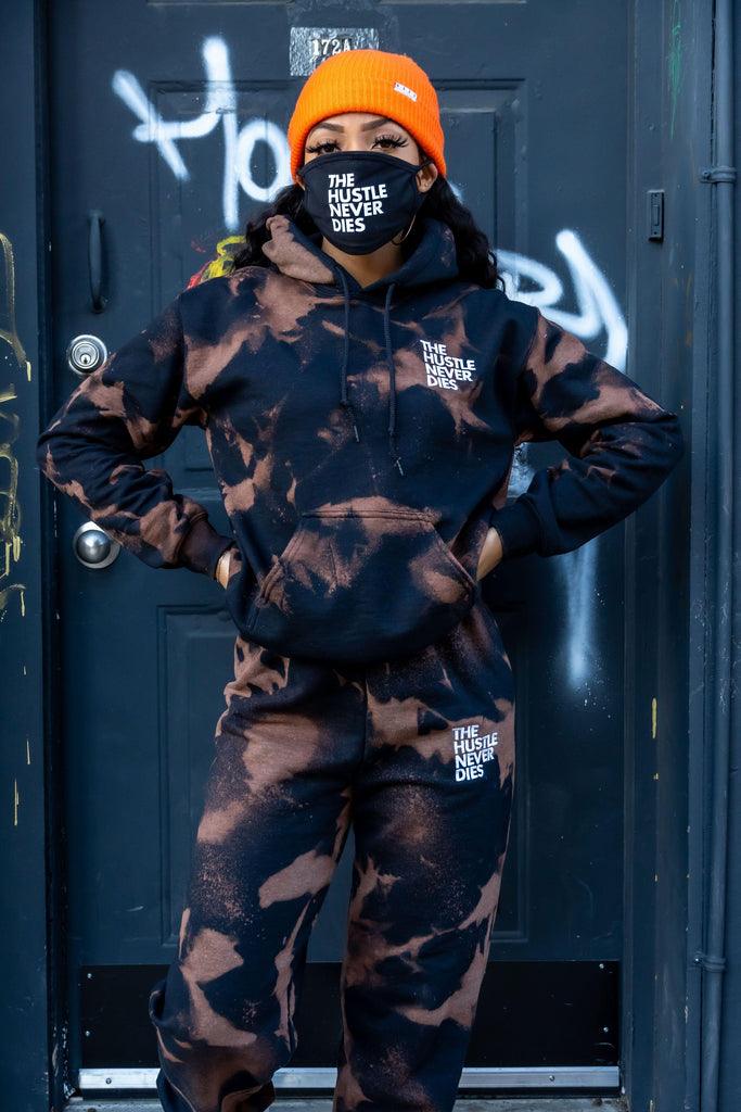 THND Bleached Dye Jogging Suit - TheHustleNeverDies. Perfect for  the fall and winter weather.  For men and women
