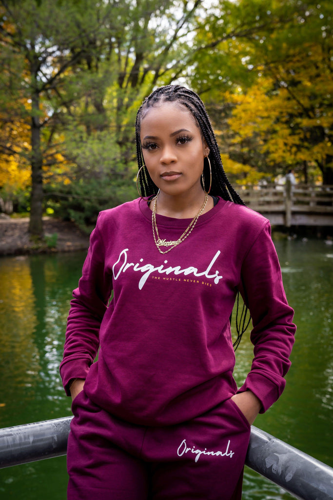 THND "ORIGINALS"THND "ORIGINALS" JOGGING SUIT For the Fall and Winter weather- The Hustle Never Dies.  Warm and great quality. For men and women.  Available in various colours- Maroon/Burgundy