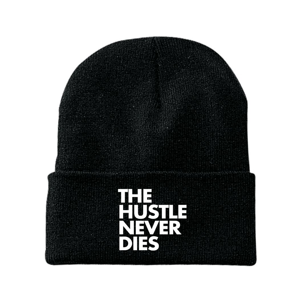 THND Beanie [Black] - TheHustleNeverDies- Warm hat for Fall and winter